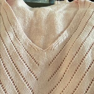 Elegant Pink Knit Sweater